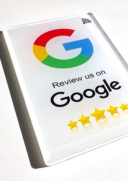 Taply NFC karta na Google recenzie — priložte telefón a ohodnoťte podnik